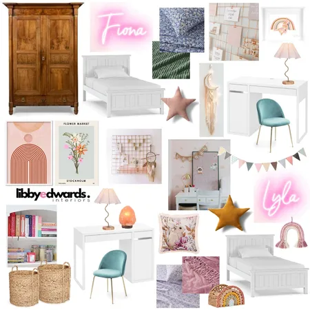 AJ Girls Shared Room F&L WIP Interior Design Mood Board by Libby Edwards on Style Sourcebook