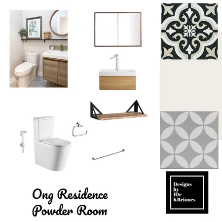 Ong Residence - Powder Room Interior Design Mood Board by KB Design Studio on Style Sourcebook