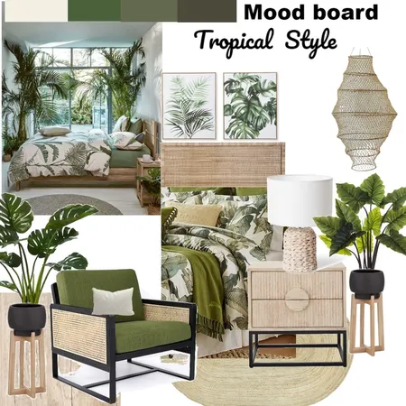 Tropical Style Bedroom Interior Design Mood Board by StellaMudz on Style Sourcebook