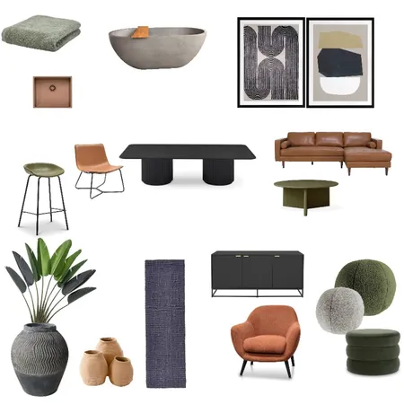 1F Triadic Interior Design Mood Board by leannejrogers on Style Sourcebook