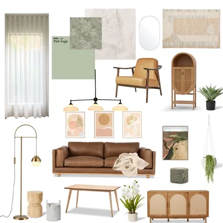 Mid century Living Room Mood boared Interior Design Mood Board by samar hashaad on Style Sourcebook