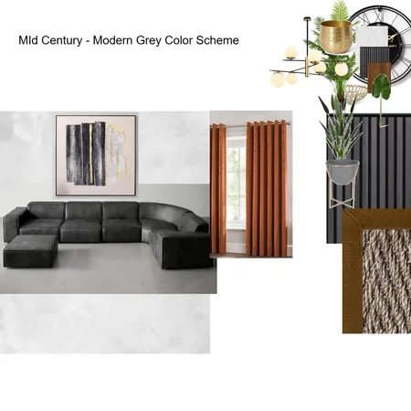 Grey Scheme Color Scheme- Living Room Grey Modular Couch Interior Design Mood Board by Asma Murekatete on Style Sourcebook