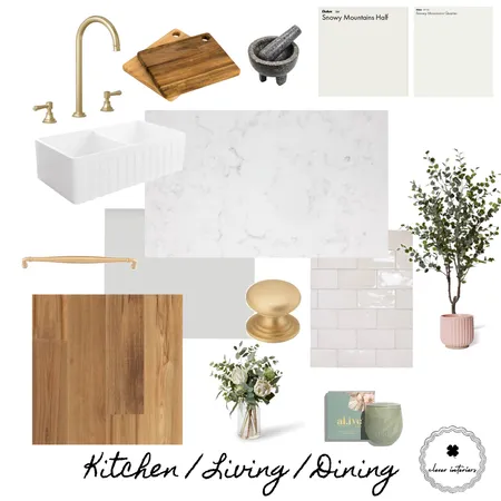 Simpson ST kitchen living dining Interior Design Mood Board by CloverInteriors on Style Sourcebook