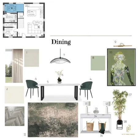 IDI Module 9 - Dining Interior Design Mood Board by Candice Vorster on Style Sourcebook