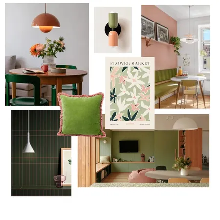 Pink and Green Interior Design Mood Board by Em_lemon on Style Sourcebook