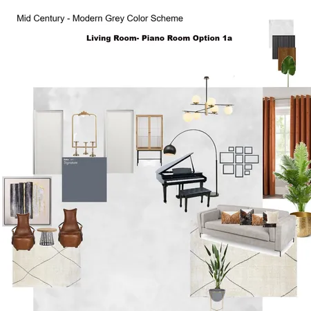 Grey Scheme Color Scheme- Piano Room Interior Design Mood Board by Asma Murekatete on Style Sourcebook