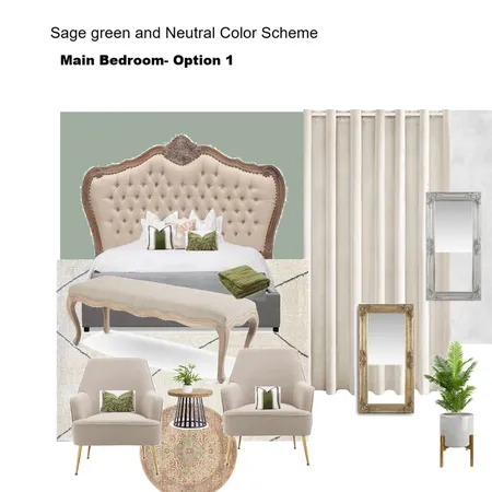 Master Bedroom option 1a Interior Design Mood Board by Asma Murekatete on Style Sourcebook