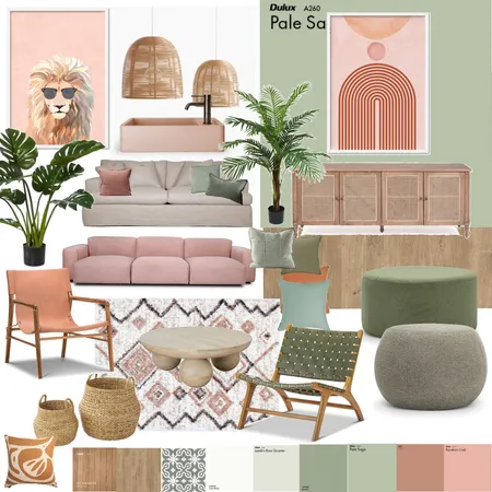 PALETA VERDE ROSA Interior Design Mood Board by analiagiorgetti1@gmail.com on Style Sourcebook