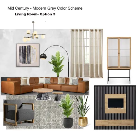 Grey Scheme Color Scheme- Living Room Tan Modular Couch Interior Design Mood Board by Asma Murekatete on Style Sourcebook