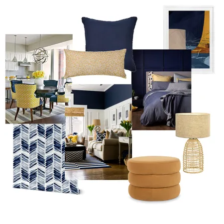 Navy/Mustard Interior Design Mood Board by Cahagirl77@yahoo.com on Style Sourcebook