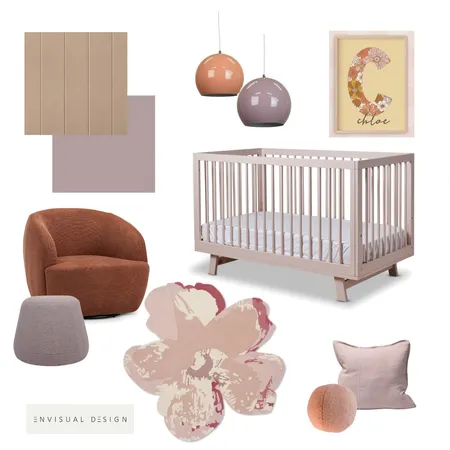 Girls Nursery Interior Design Mood Board by envisual design on Style Sourcebook