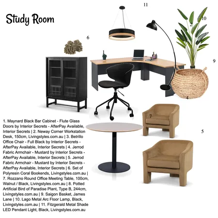 Study Interior Design Mood Board by Hundz_interiors on Style Sourcebook