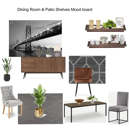 Dining Room & Patio Shelves Mood Board Interior Design Mood Board by Asma Murekatete on Style Sourcebook