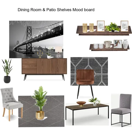 Dining Room & Patio Shelves Mood Board Interior Design Mood Board by Asma Murekatete on Style Sourcebook