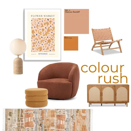 colour rush - orange Interior Design Mood Board by Einzig on Style Sourcebook