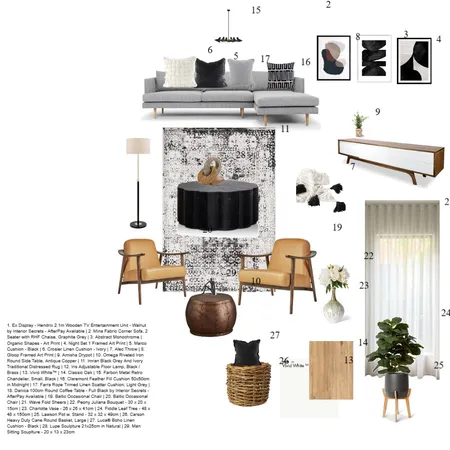 LIVING ROOM Interior Design Mood Board by Ginah Nawani on Style Sourcebook