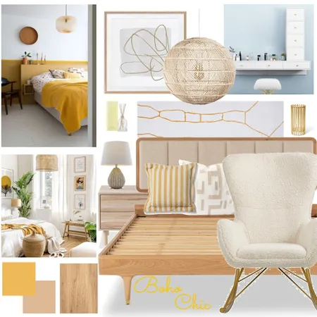 Boho Chic Bedroom Interior Design Mood Board by yacine on Style Sourcebook