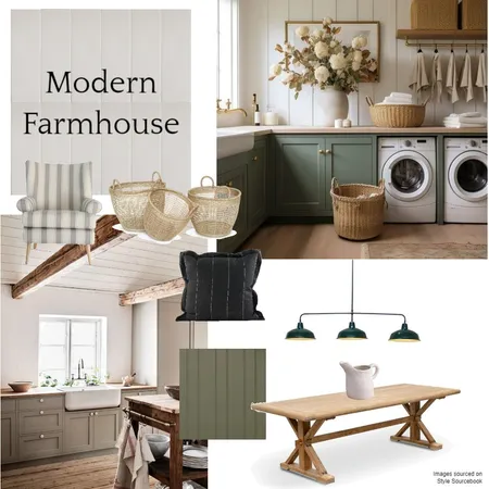 Modern Farmhouse Interior Design Mood Board by cassharris on Style Sourcebook