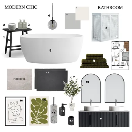 MODERN CHIC BATHROOM Interior Design Mood Board by Jaspa_Interior on Style Sourcebook