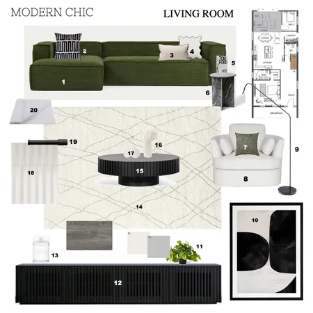 LIVING ROOM MODERN CHIC Interior Design Mood Board by Jaspa_Interior on Style Sourcebook