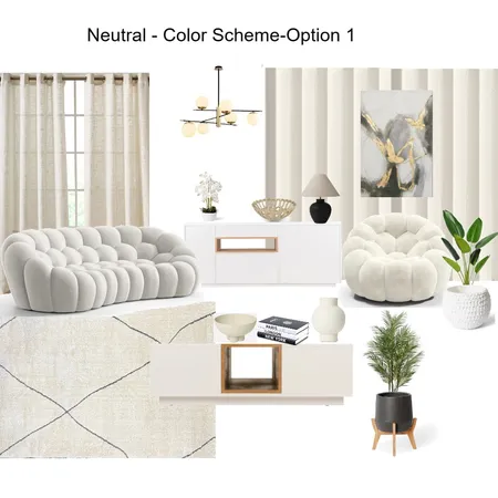 Arthur- Joburg - Neutral Color scheme Option 1 Interior Design Mood Board by Asma Murekatete on Style Sourcebook