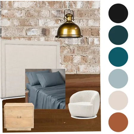 Bedroom Industrial Apartment Interior Design Mood Board by EMdesigns on Style Sourcebook