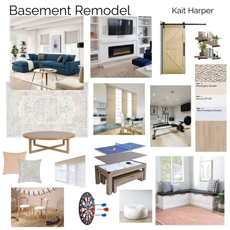 Module 10- Basement Remodel Interior Design Mood Board by kaitharper on Style Sourcebook