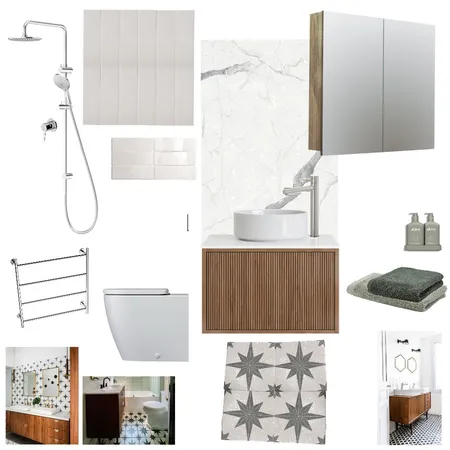 Eulo st ensuite mid century modern Interior Design Mood Board by brigid on Style Sourcebook