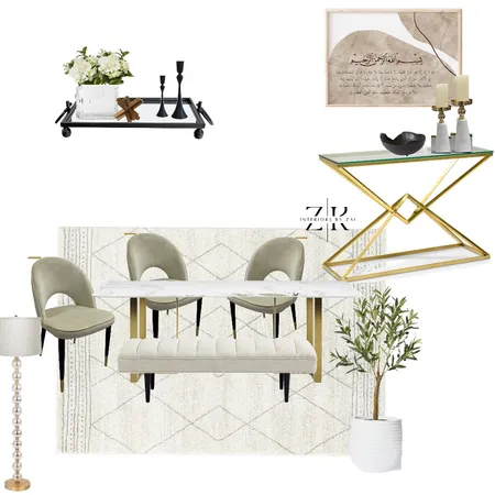 Glam dining room Interior Design Mood Board by Interiors By Zai on Style Sourcebook