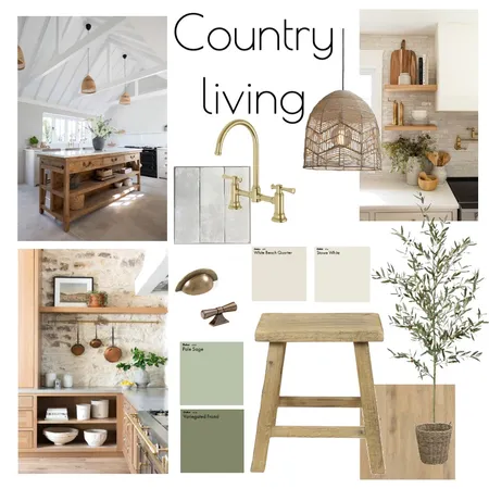 Country Living Interior Design Mood Board by Mia Hutten on Style Sourcebook