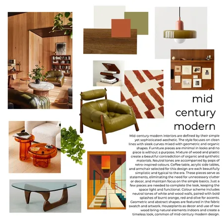 Mid Century Modern Interior Design Mood Board by AmberTolsma on Style Sourcebook