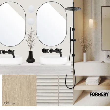 Japandi Ensuite Interior Design Mood Board by Formery | Architect & Interior Designer Melbourne on Style Sourcebook