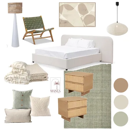 Serene Bedroom Interior Design Mood Board by Manea Interior Design & Styling on Style Sourcebook