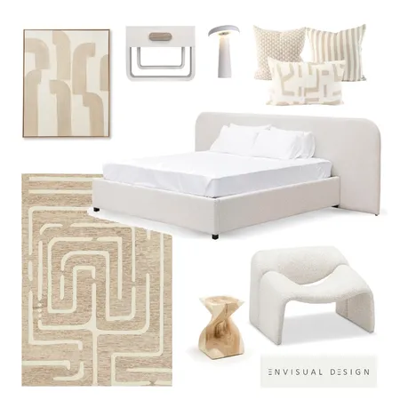 Neutral Bedroom Interior Design Mood Board by envisual design on Style Sourcebook