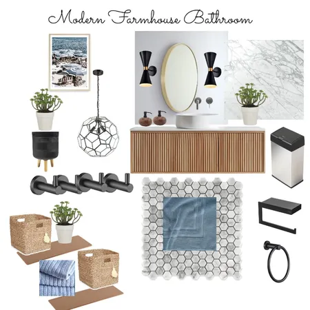 Modern Farmhouse Bathroom Interior Design Mood Board by jbsuarez on Style Sourcebook