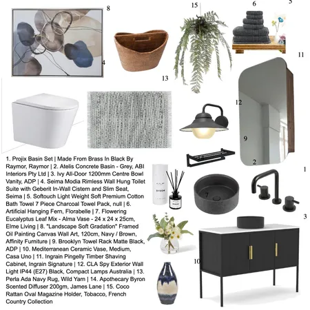 Powder room Interior Design Mood Board by vinj on Style Sourcebook