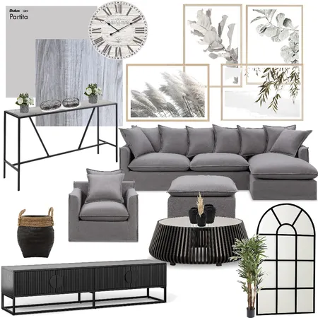 Modern Achromatic Living Area Interior Design Mood Board by elexishernandez on Style Sourcebook