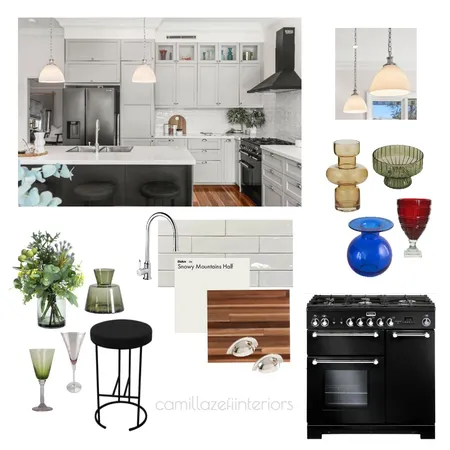 Modern Vintage Kitchen Interior Design Mood Board by Camilla Zefi Interiors on Style Sourcebook