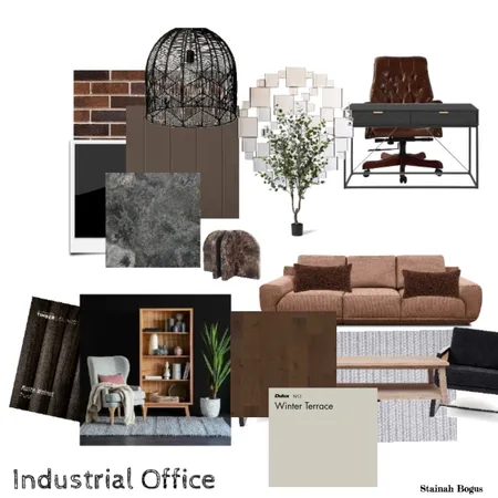 Industrial Office Mood Board Interior Design Mood Board by s.akbogus@yahoo.com on Style Sourcebook