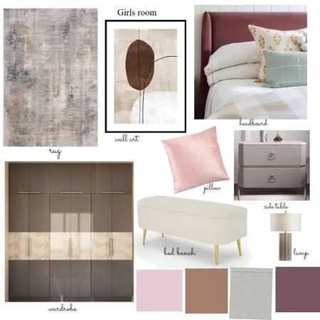 Mrs hadiza girls bedroom Interior Design Mood Board by Oeuvre designs on Style Sourcebook