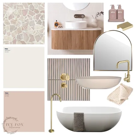 Pink bathroom Interior Design Mood Board by Ivy Fox Interiors on Style Sourcebook