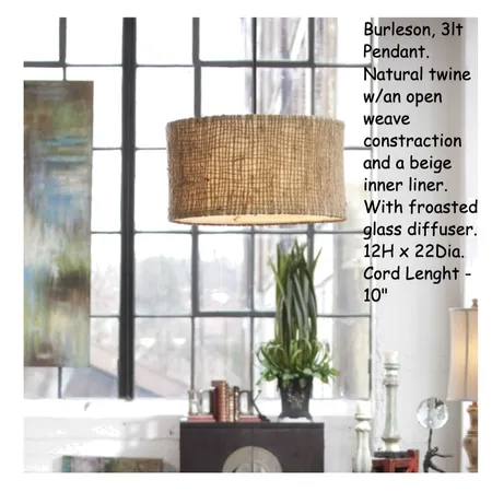 Burleson Pendant Interior Design Mood Board by Oksana Gallant Studio on Style Sourcebook