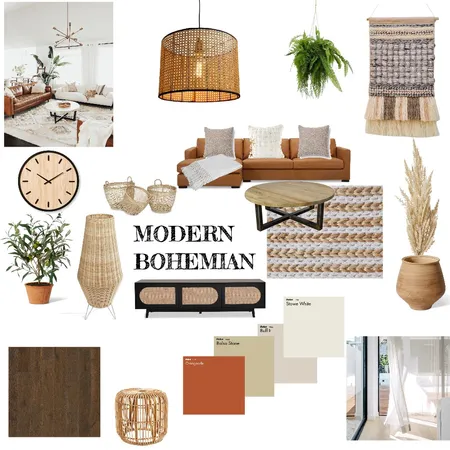 Modern Boho Interior Design Mood Board by jalynnaudrick on Style Sourcebook