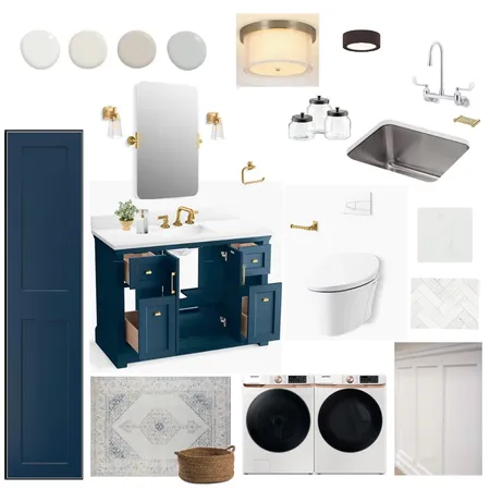 Powder & Laundry Room Interior Design Mood Board by styleshare on Style Sourcebook