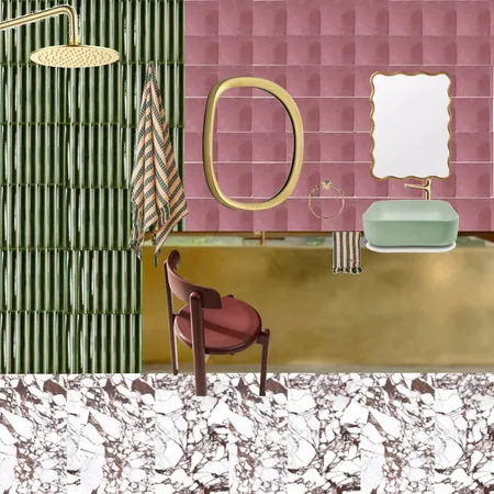 Bath - Green Pink Marble 1 Interior Design Mood Board by dl2407 on Style Sourcebook