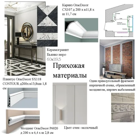 Прихожая, материалы Interior Design Mood Board by TatianaFololeeva on Style Sourcebook