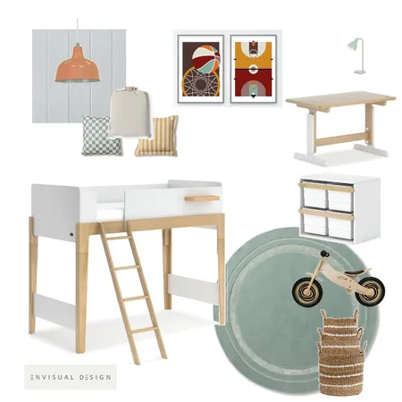 Boys Bedroom Interior Design Mood Board by envisual design on Style Sourcebook