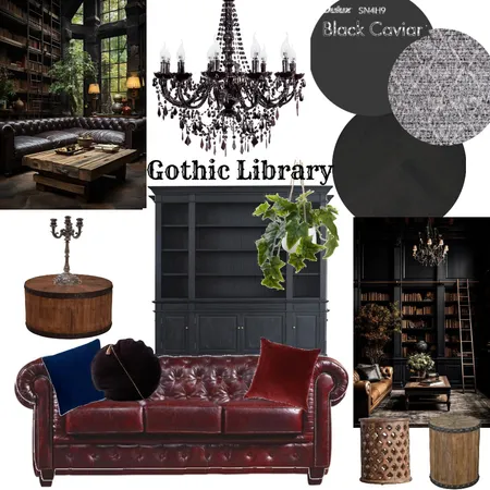 Gothic Library Room Interior Design Mood Board by RFKDesigns on Style Sourcebook