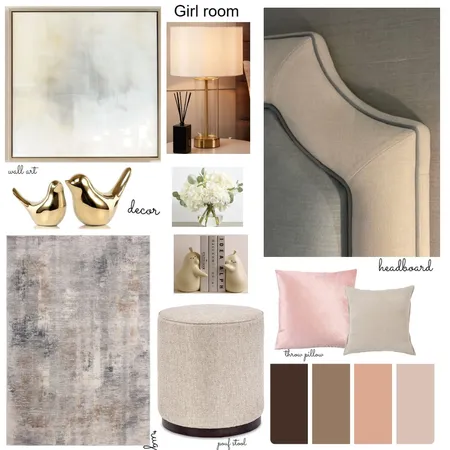 Obuse girl room Interior Design Mood Board by Oeuvre designs on Style Sourcebook