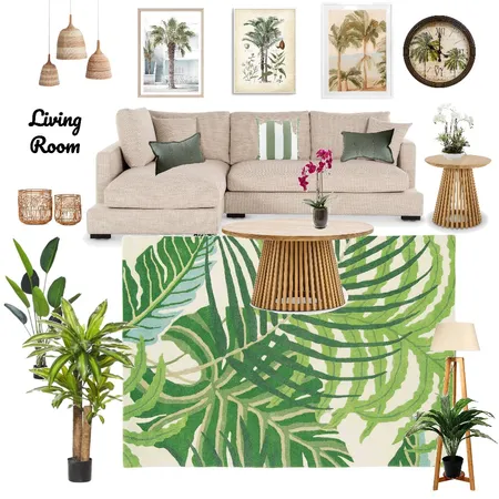 Tropical Boho Living room Interior Design Mood Board by Tropical Oasis Designs on Style Sourcebook